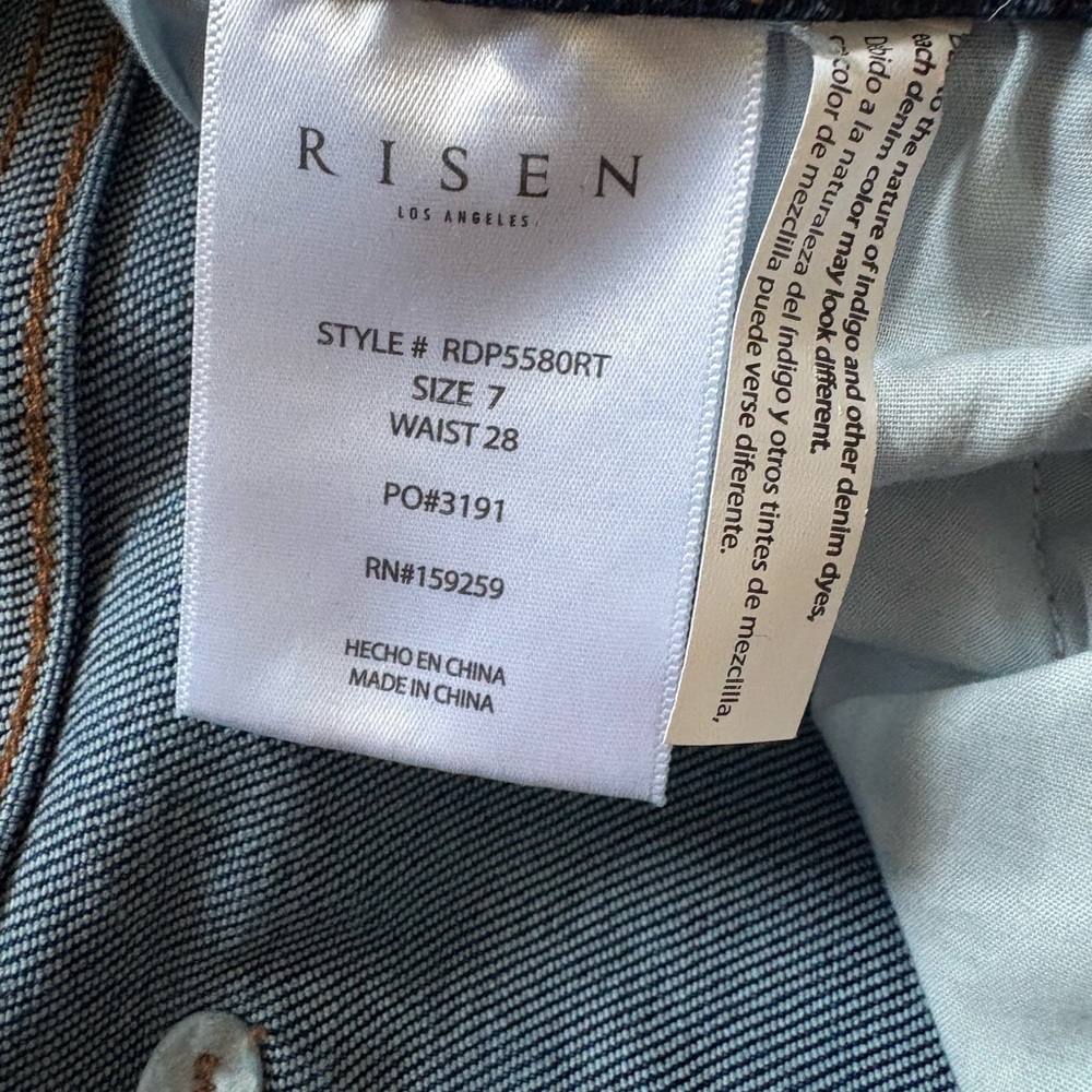 Risen Jeans High Rise Ankle Straight Cuffed - Picture 7 of 8